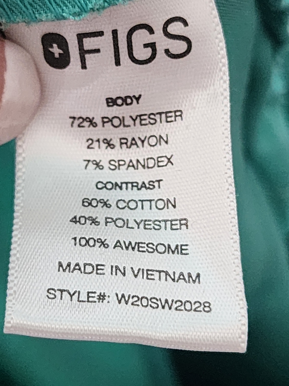 FIGS Women's Teal V-Neck Scrub Top & Jogger Set - Picture 7 of 10